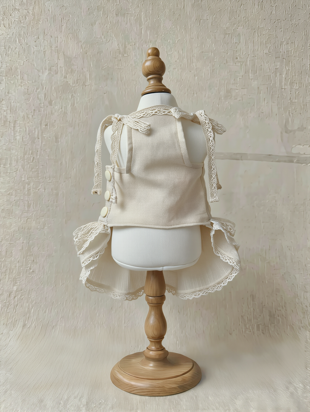 Tencel Linen & Pure Cotton Crochet Pet Dress