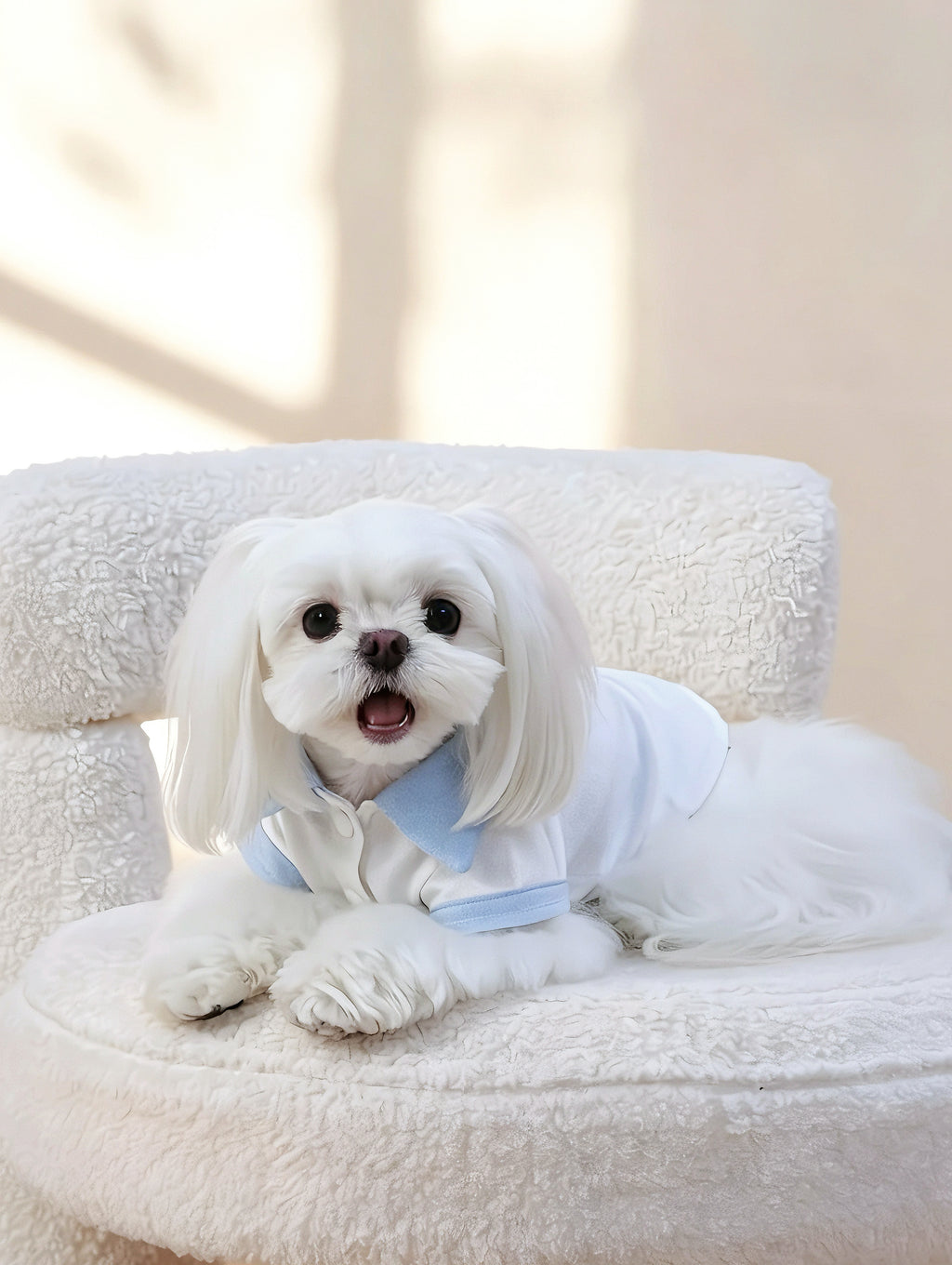 Breathable Linen Seersucker Dog Shirt for Dogs