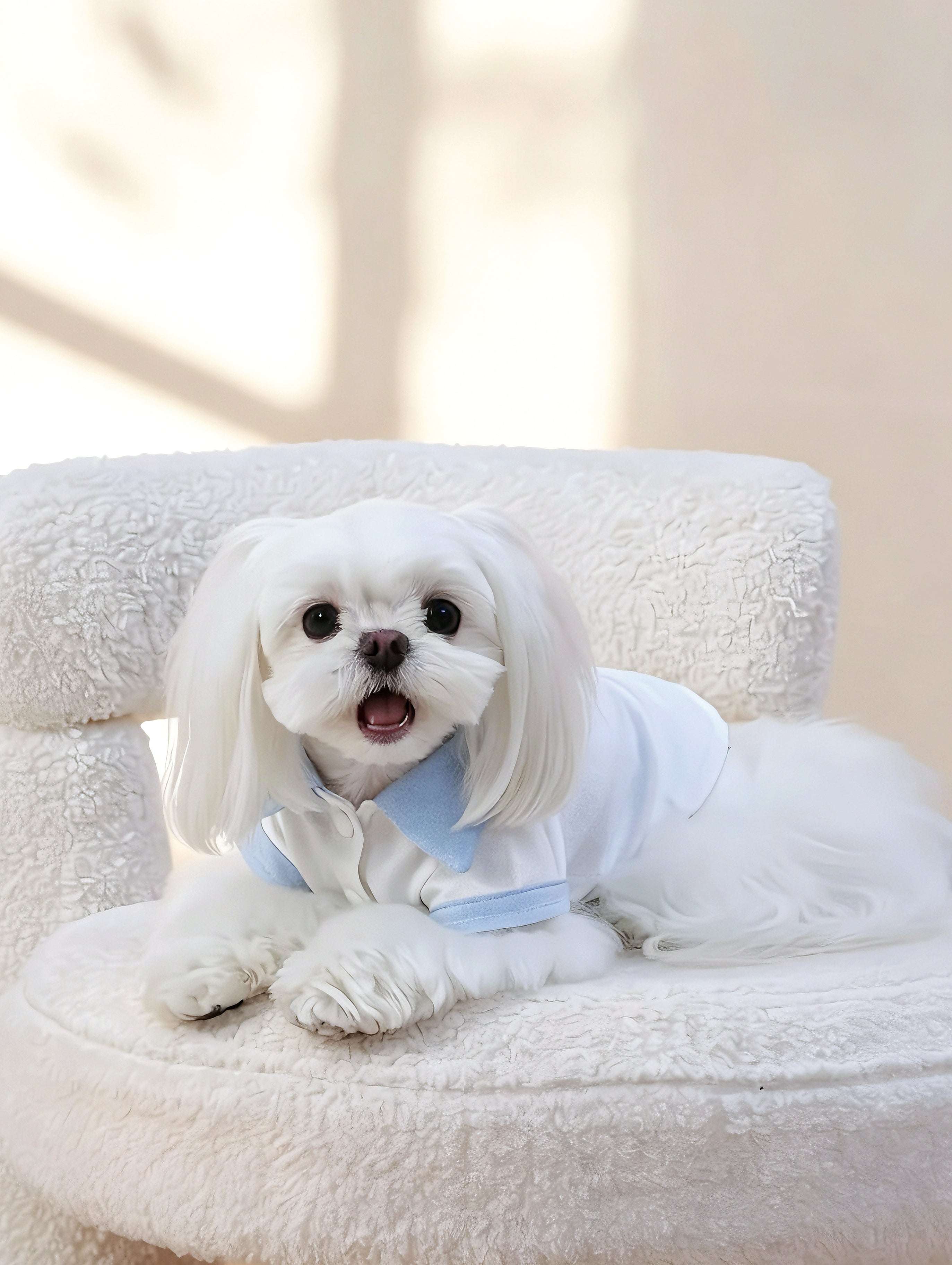 Breathable Linen Seersucker Dog Shirt for Dogs