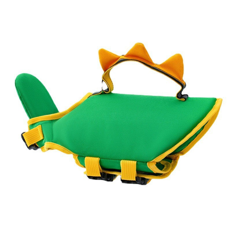 Premium Dinosaur Pet Life Jacket – High Buoyancy Safety Swimsuit for Dogs