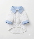 Breathable Linen Seersucker Dog Shirt for Dogs