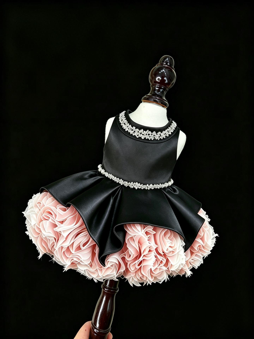 Custom Handmade Dog Dress | Midnight Rose Dress