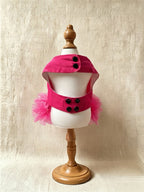 The Magenta Starlight Gown · Sparkly Rhinestone Pet Dress with Voluminous Tulle Skirt