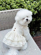 Tencel Linen & Pure Cotton Crochet Pet Dress